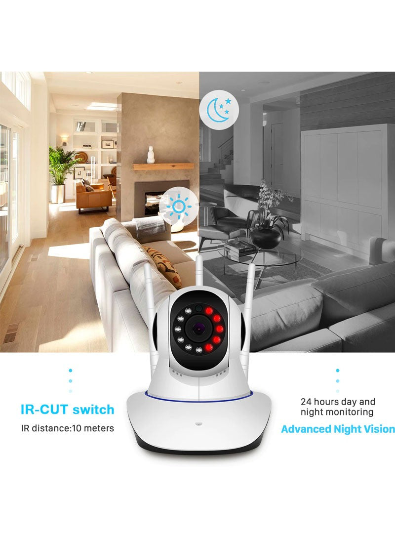 Camera - 3MP 11 IR LED 3.6mm Lens HD PTZ Two Way Audio Wifi SD Card _ Cloud Sto