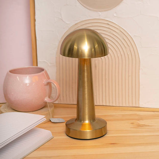 Golden Mushroom Restaurant LED Cordless Table Lamp USB