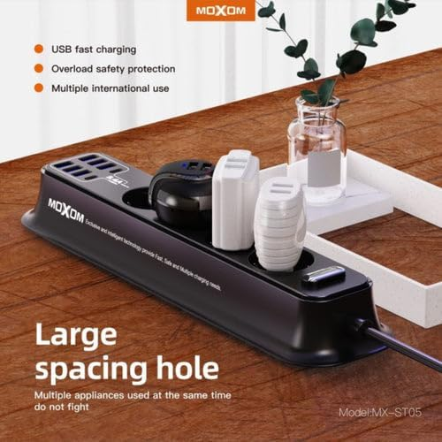Power Strip with Anti Static Sockets MX-ST05 MOXOM