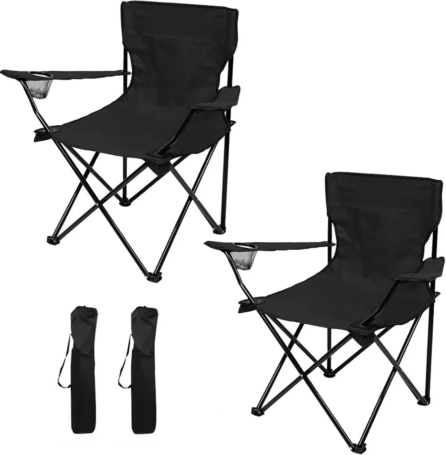 Portable & Foldable Outdoor Camping Chair with Cup Holder
