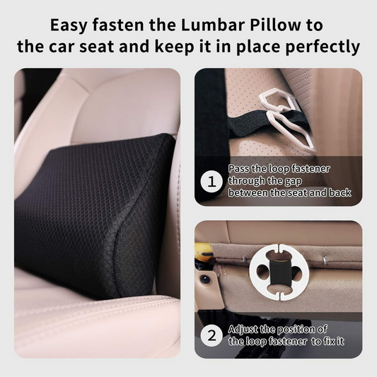Lumbar Support Pillow High-Density Memory Foam for Superior Comfort
