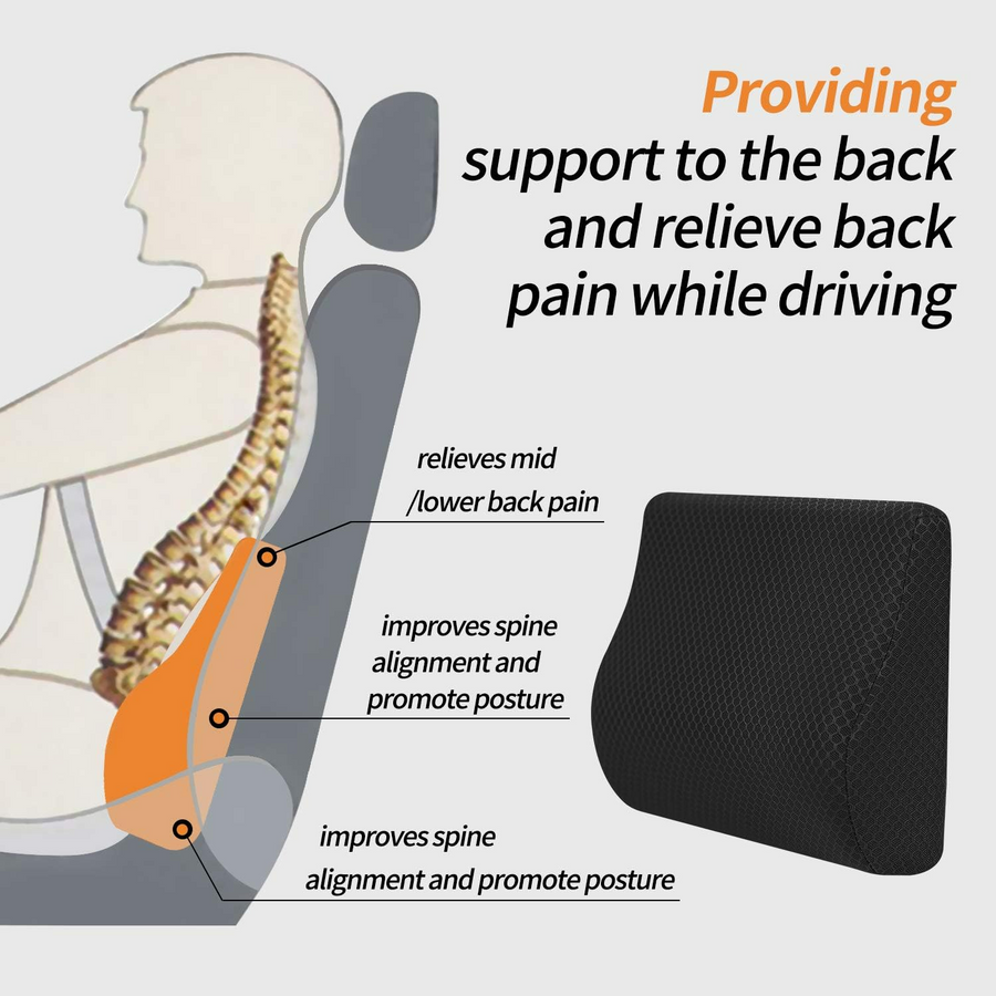 Lumbar Support Pillow High-Density Memory Foam for Superior Comfort
