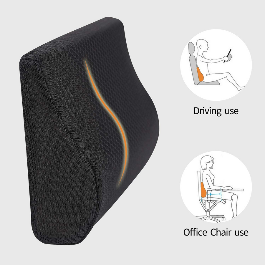 Lumbar Support Pillow High-Density Memory Foam for Superior Comfort