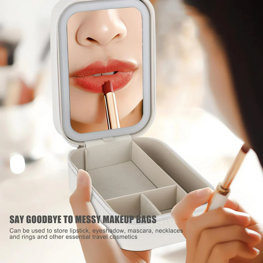 Travel Size LED Mirror & Beauty Makeup Case