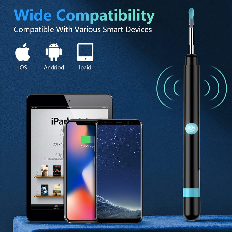 Ear Wax Removal Tool with Camera – HD Ear Cleaner with 6 LED Lights