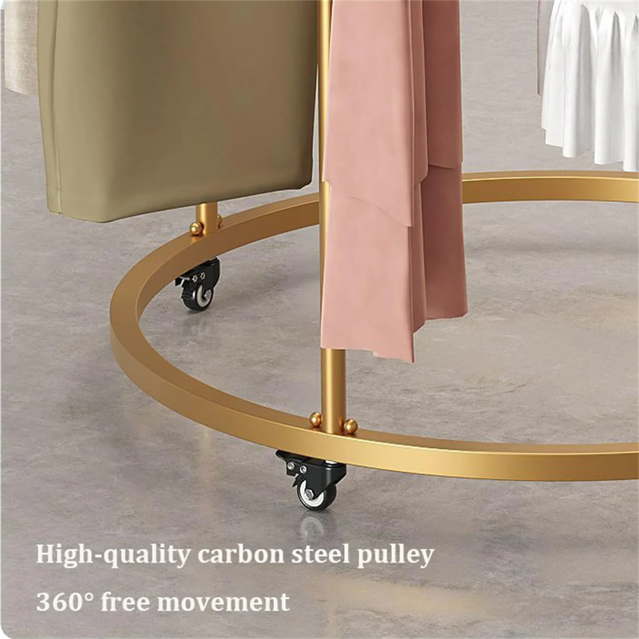 Round Garment Rack – Freestanding Metal Clothing Display