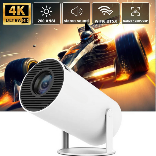 4K Mini Projector HY300: Full HD Home Theater, 4K Android Smart Bluetooth WiFi TV Projector - Shu3ndk.com