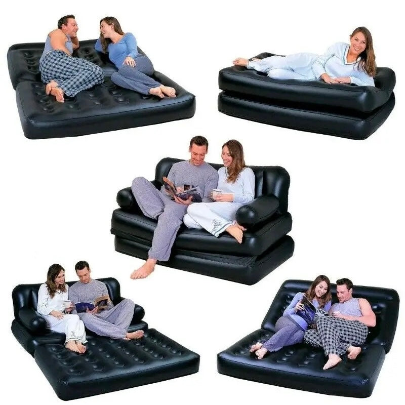 5-In-1 Double Multifunction Inflatable Fashion Air Sofa Queen Double B