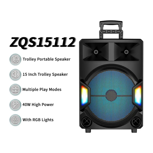 Wireless Bluetooth Speaker 15 inch with Microphone