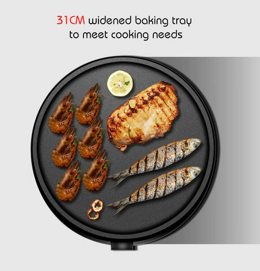 1200W Mini Aluminum Crepe Maker Pan Commercial Pancake Pan Cake Electric R528