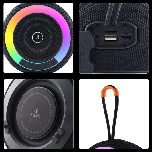 Bluetooth Speaker with Disco Lights