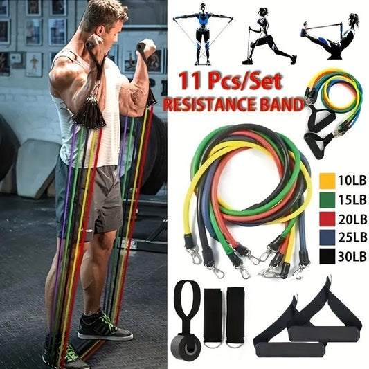 Resistance Bands Set Elastic Tube Bands Door Anchor Ankle Straps