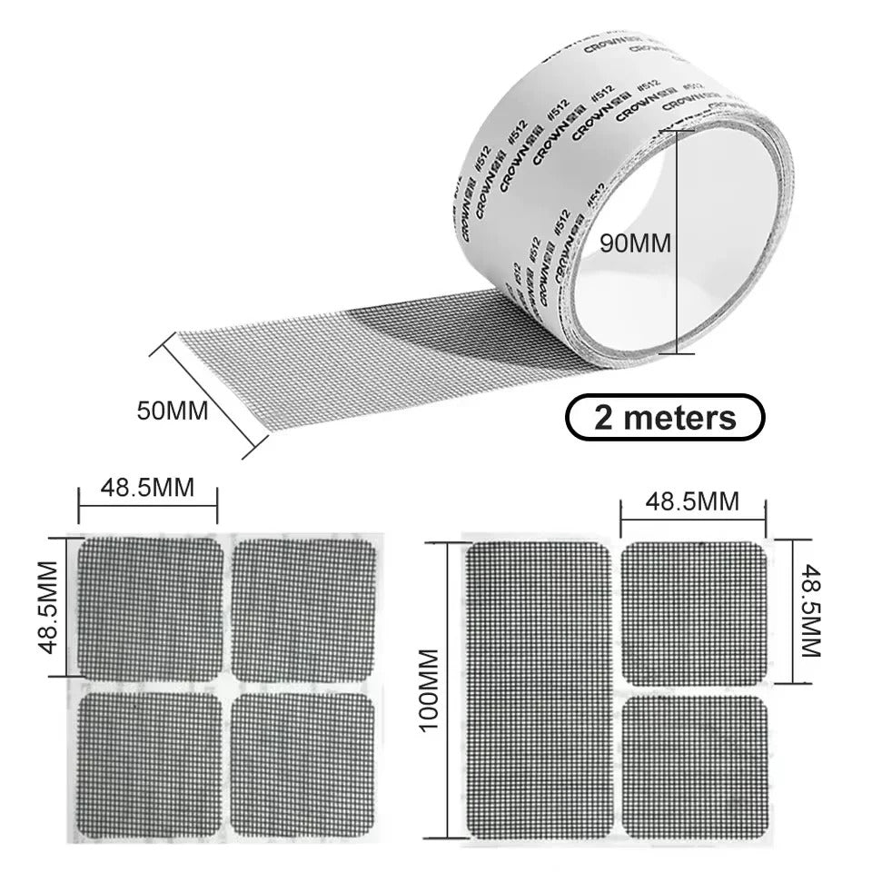 Mosquito Net Repair Tape Strong Self Adhesive Fiberglass Patch Covering Mesh