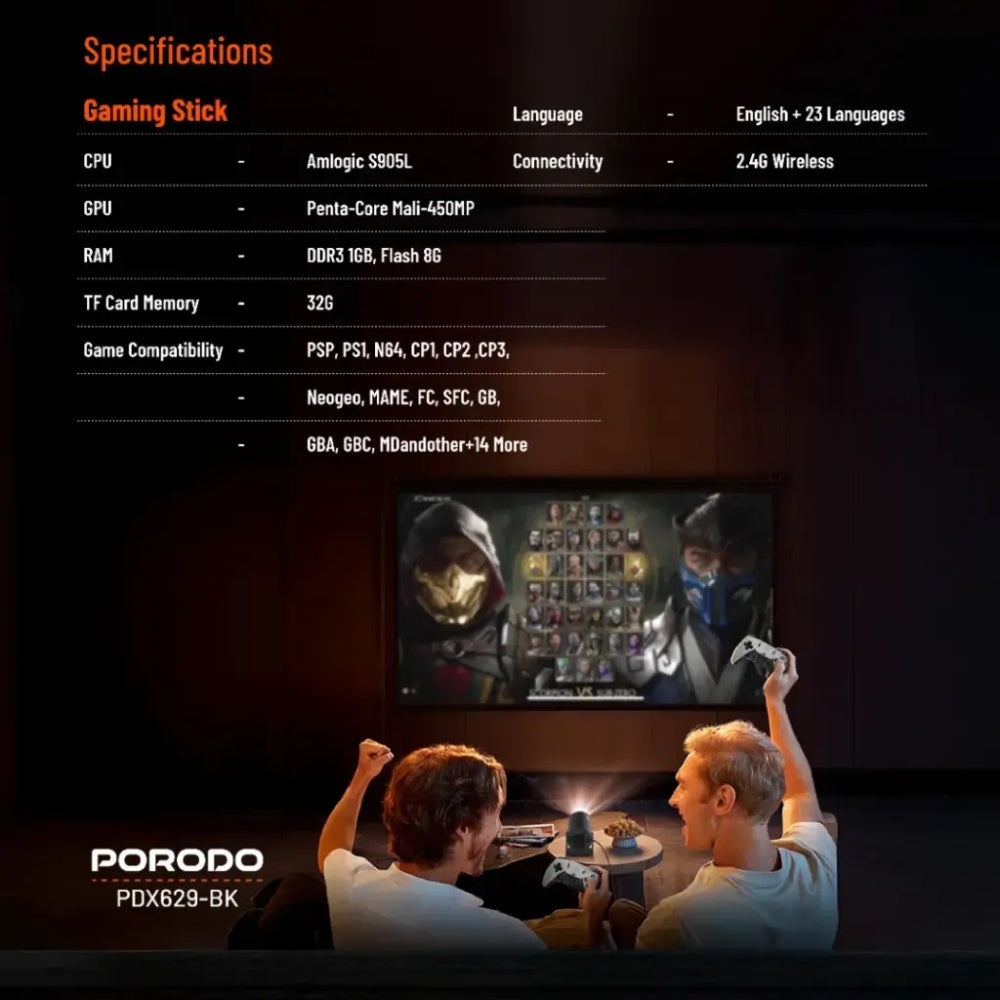 Premium Gaming Projector with Controllers