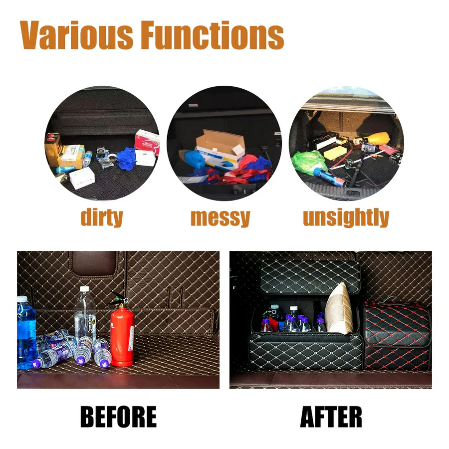 Large Capacity Multipurpose Tools Storage Bag, Car Trunk Organizer Box