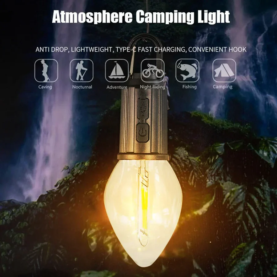 Portable Camping Lamp 600mAh LED with Hanging Portable Lighting Waterproof