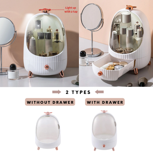 Cosmetic Makeup Storage Box with LED Light