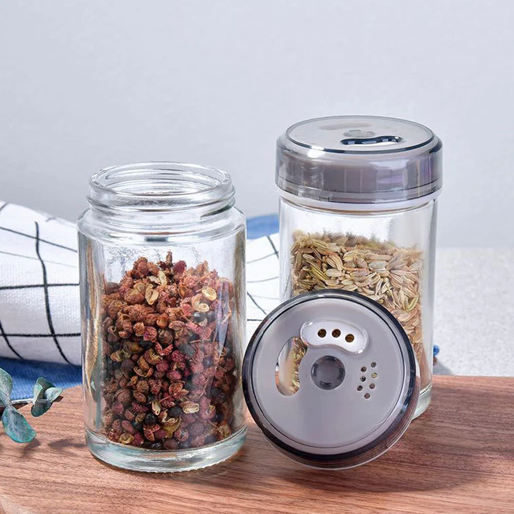 6-Jar Revolving Spice Rack Organizer with Rotating Stand and Salt & Pepper - Shu3ndk.com