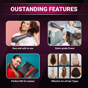 Professional Hair Dryer V402 - With Diffuser, Gray With Pink 2200W