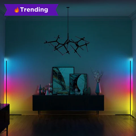 Smart RGB LED Corner Lamp Remote & Phone App Control