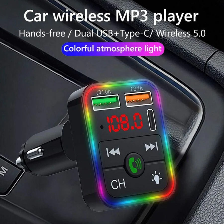 Wireless Bluetooth FM Transmitter & Fast Charger