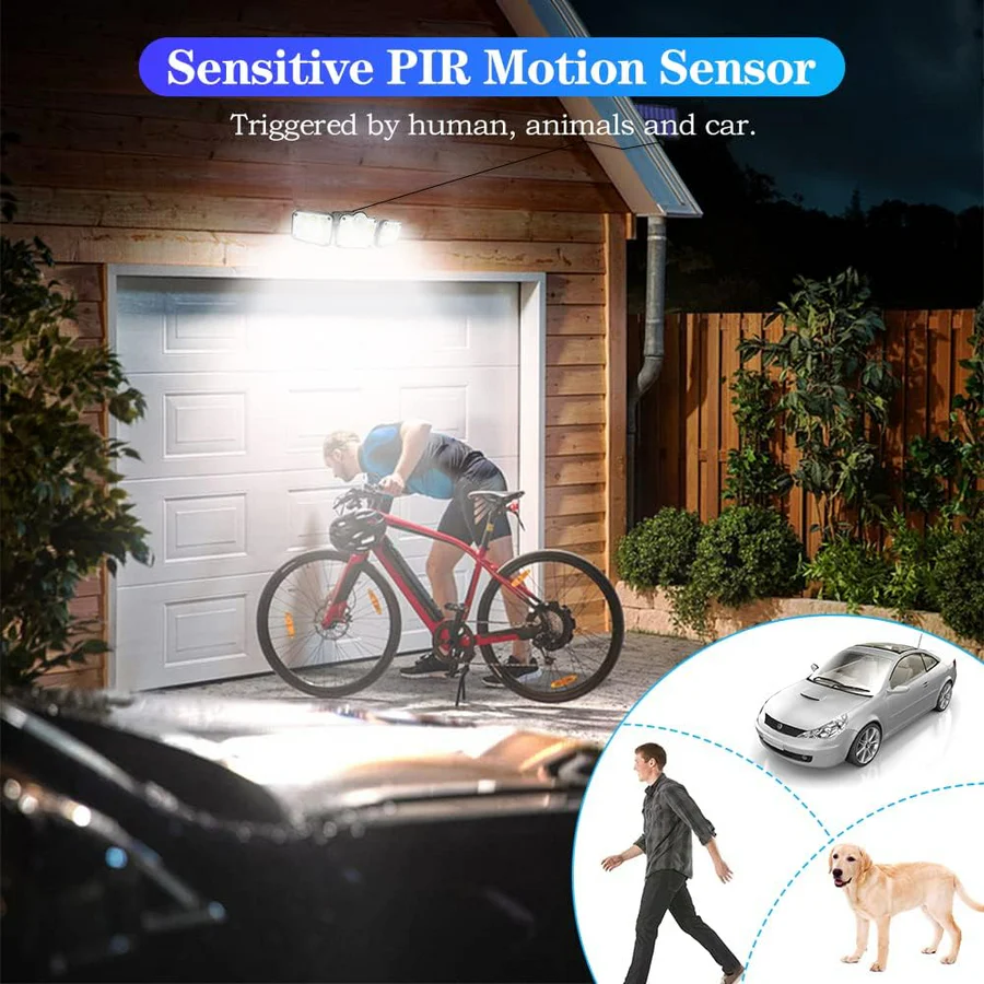 Solar Motion Sensor Outdoor Lights, 360° Rotatable, Waterproof Security Light