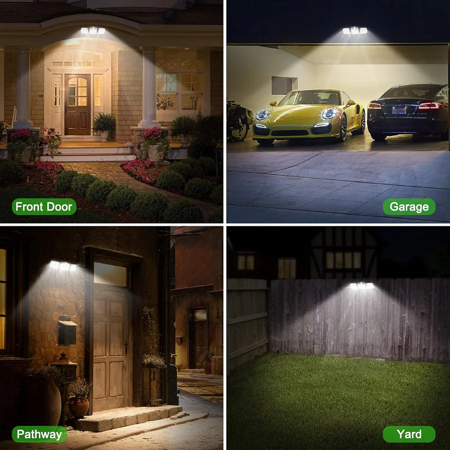 Solar Motion Sensor Outdoor Lights, 360° Rotatable, Waterproof Security Light