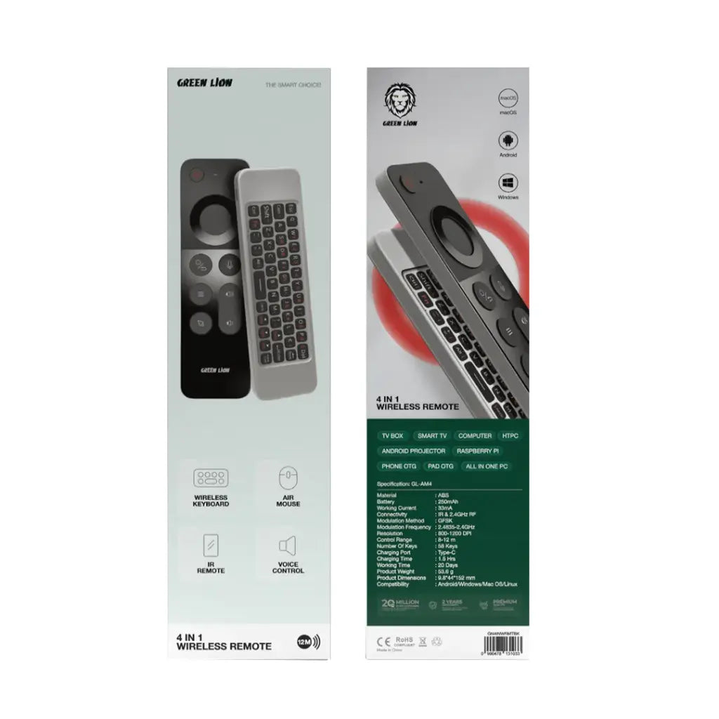 Green Lion 4 in 1 Wireless Remote with Keyboard