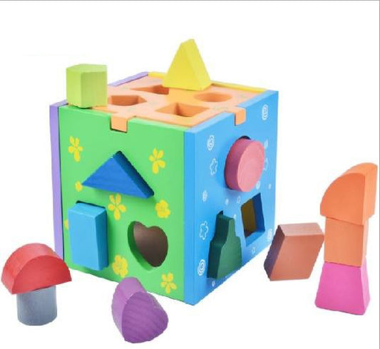 Shape Sorting Wooden Cube