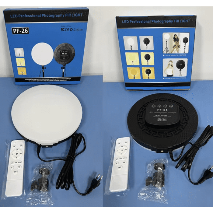 LED Lamp Round Panel Lights for Photography, Home & Office Lighting