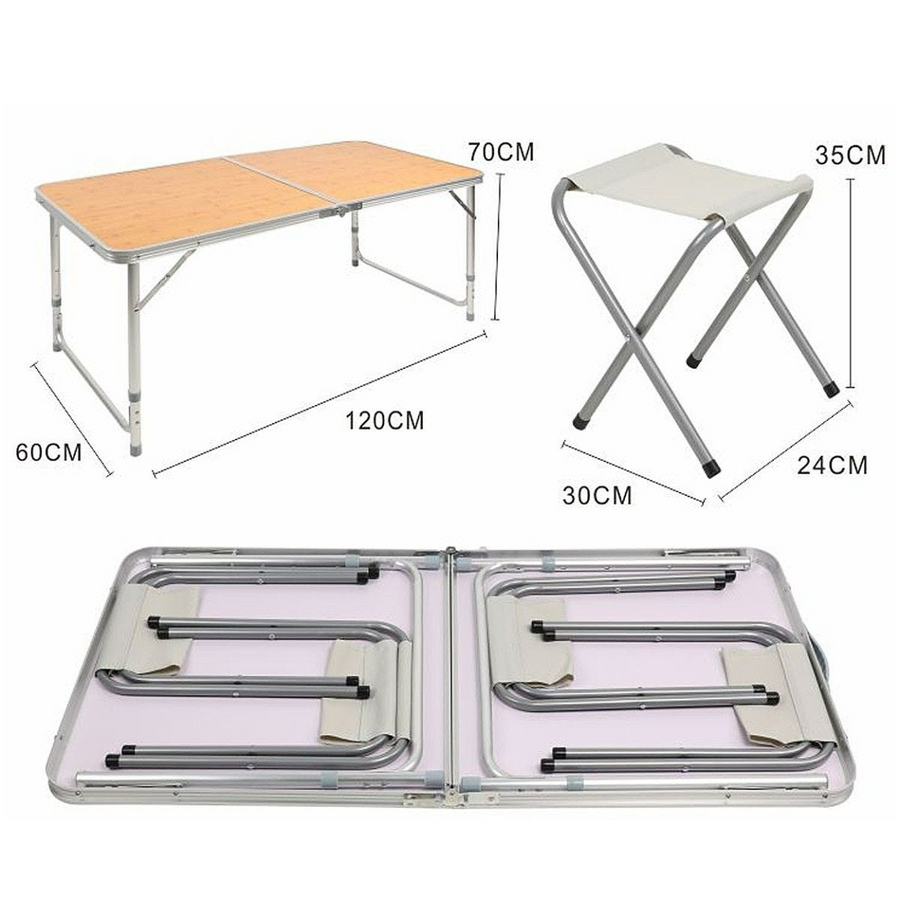 Folding Camping Table with 4 Chairs
