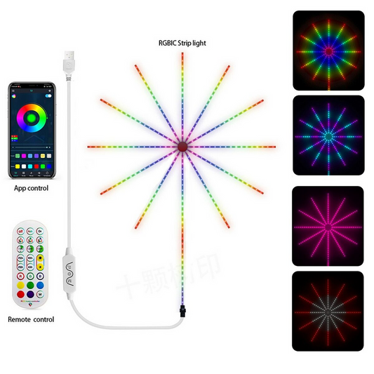 LED Fire Work Strip Lights App And Remote Control