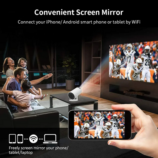 4K Mini Projector HY300: Full HD Home Theater, 4K Android Smart Bluetooth WiFi TV Projector - Shu3ndk.com