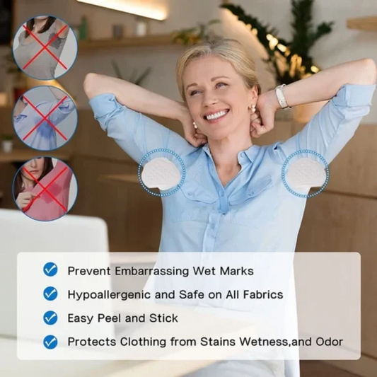 Disposable Underarm Sweat Pads - Odor-Blocking Protection