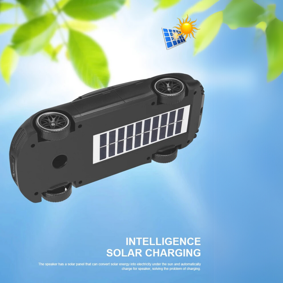 Bluetooth Speaker Car Model Speaker with Solar Charging Functi