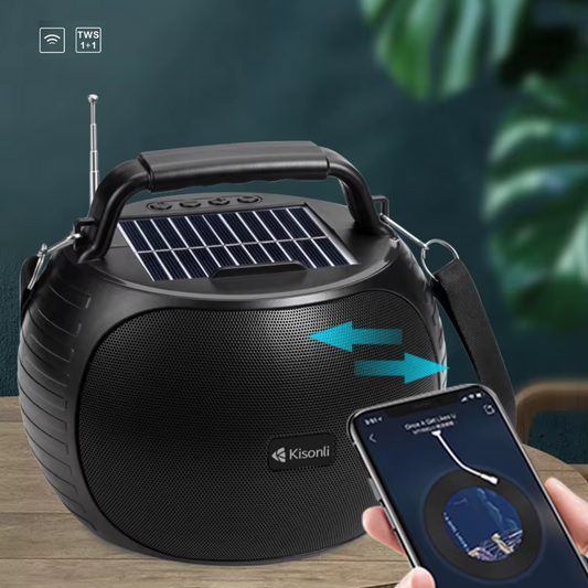 SC22 Portable 10W Solar Power Stereo Speaker