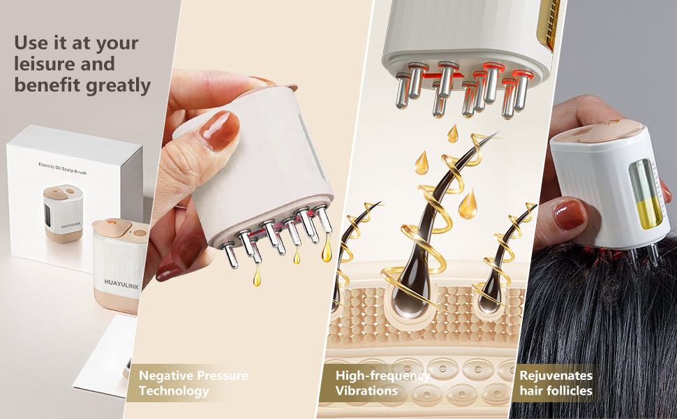 2 in 1 Electric Hair Oil Applicator and Scalp Massager