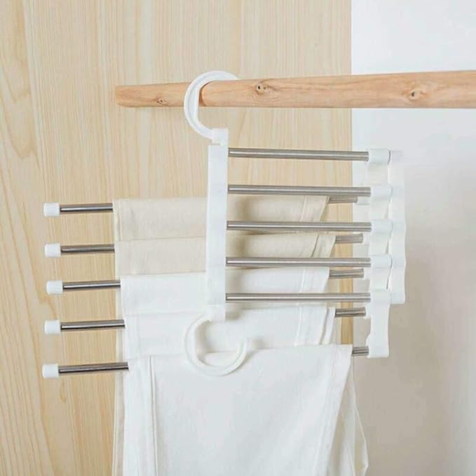 5-in-1 Foldable Clothes Hanger, Space-Saving Clothes Storage Solution