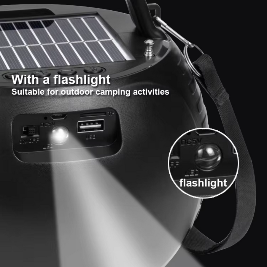SC22 Portable 10W Solar Power Stereo Speaker