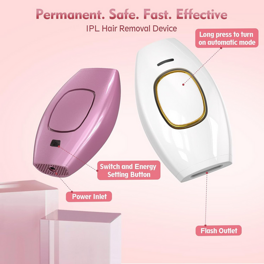 Safe & Effective IPL Permanent Laser Hair Removal Device for Face and Body for Men & Women