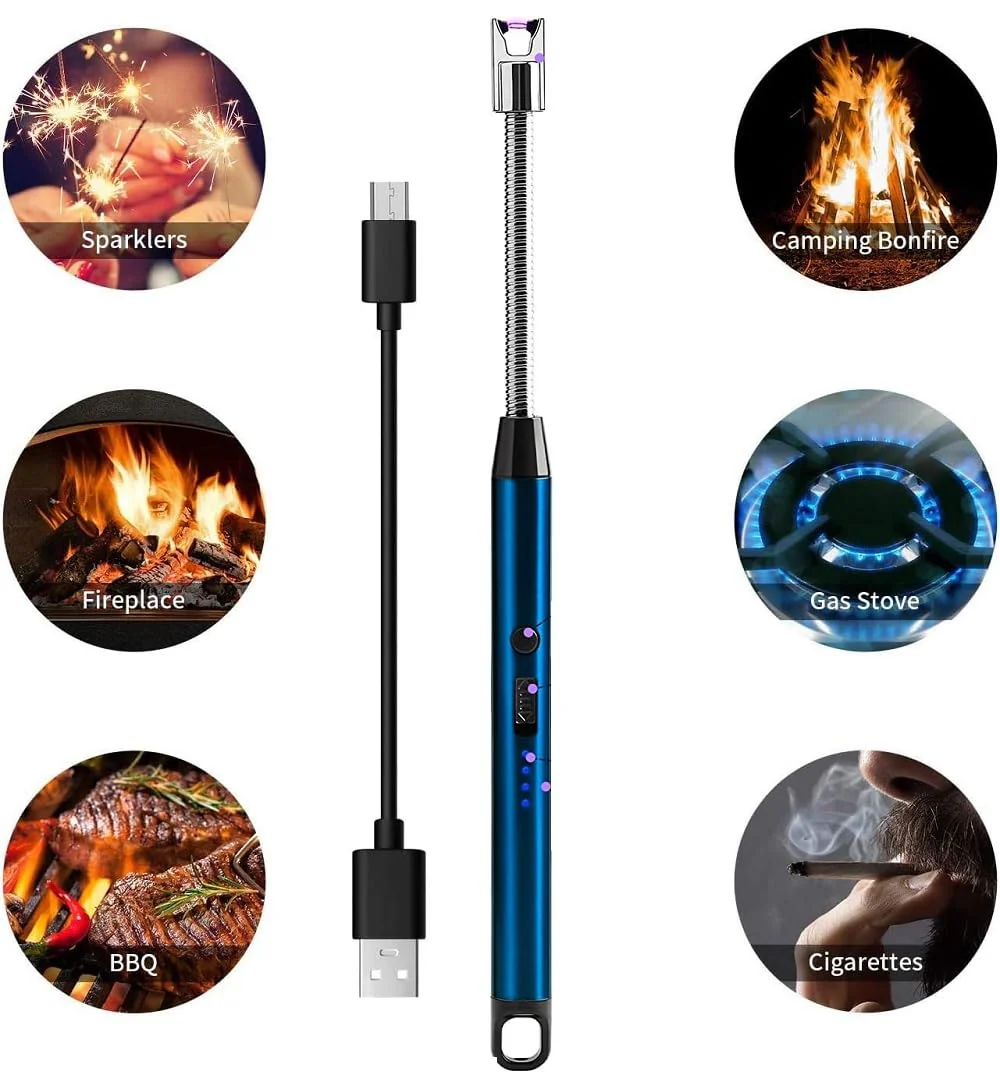 BBQ Lighter with Rechargeable USB Cable with Flexible Goose Neck
