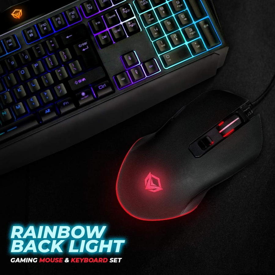 Backlit Gaming Keyboard and Mouse Combo Meetion C510 USB