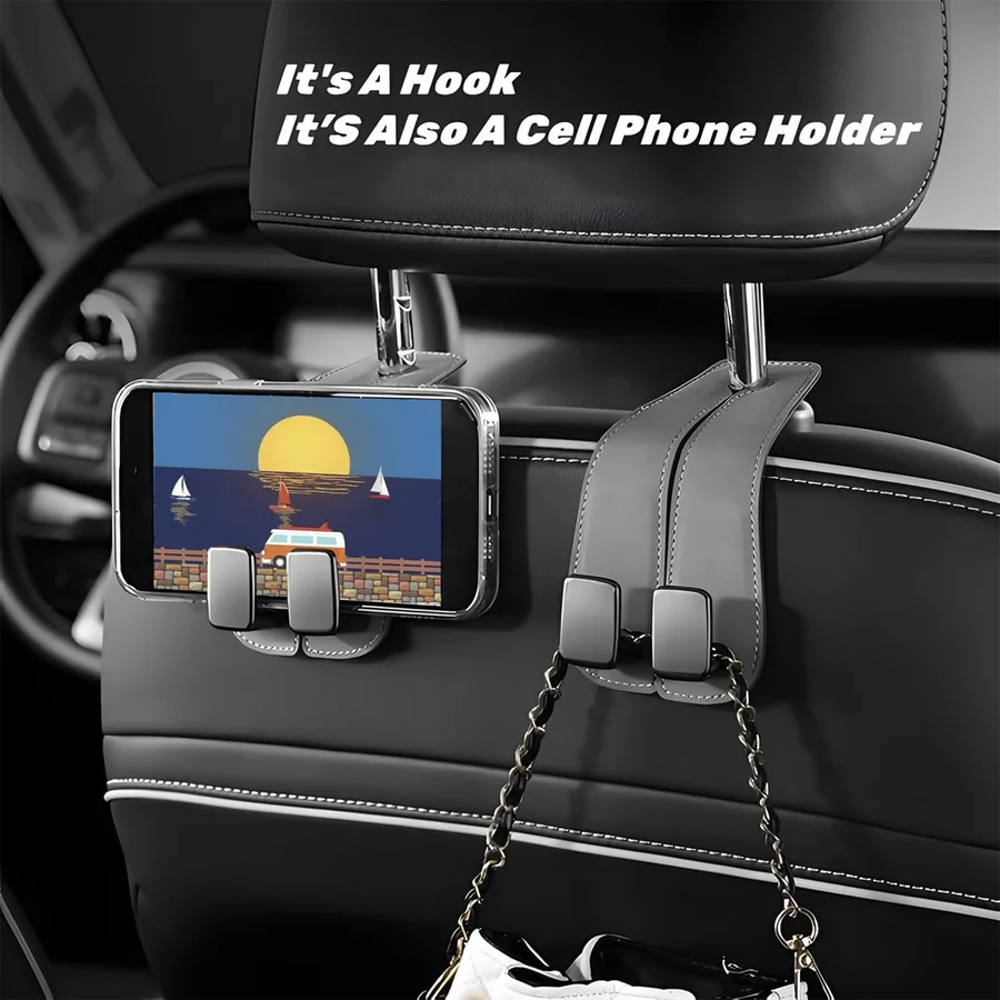 Leather Car Seat Hooks