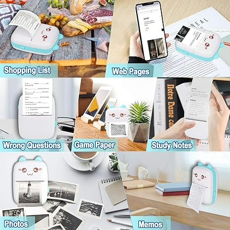 Bluetooth Pocket Mini Printer, For Android & iOS With 1 Free Paper Rol