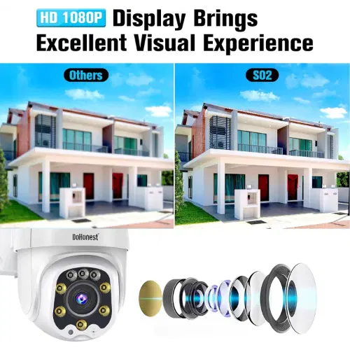 Security Camera Outdoor HD 1080P Wi-Fi IP Cam Pan Tilt 360