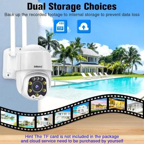 Security Camera Outdoor HD 1080P Wi-Fi IP Cam Pan Tilt 360