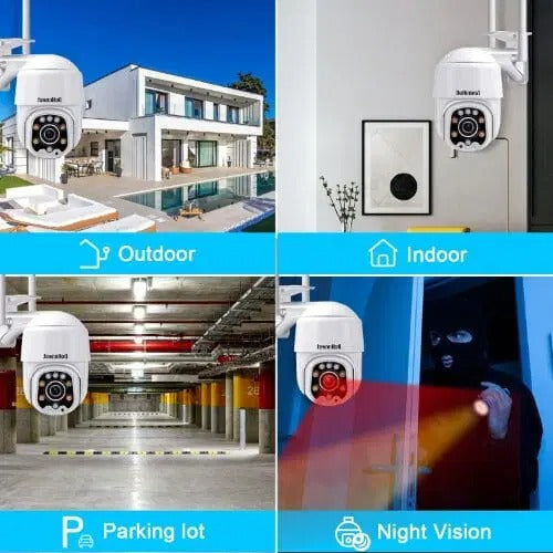 Security Camera Outdoor HD 1080P Wi-Fi IP Cam Pan Tilt 360
