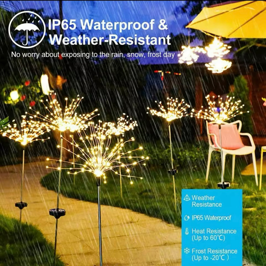 Stardust Adjustable Solar Powered Garden Firework Lights