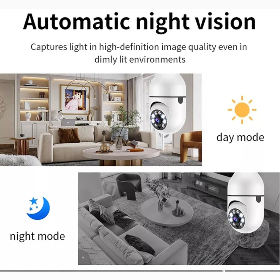 V380 PRO E27 360 Degree LED Light 1080P Wireless Panoramic Home Securi
