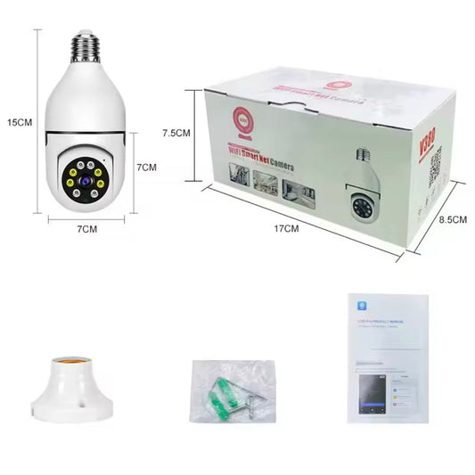 V380 PRO E27 360 Degree LED Light 1080P Wireless Panoramic Home Securi